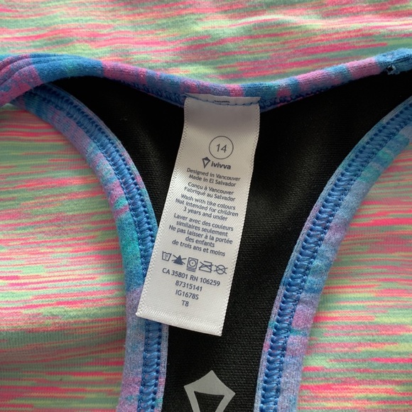 7 ivivva tank tops. Size 14, beautiful colours, brand new without tag - Picture 2 of 3